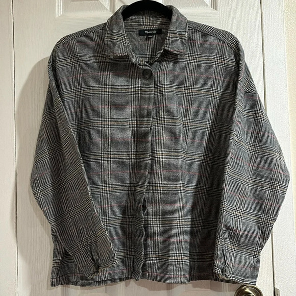 Madewell Gray Flannel Shirt - Picture 2 of 7
